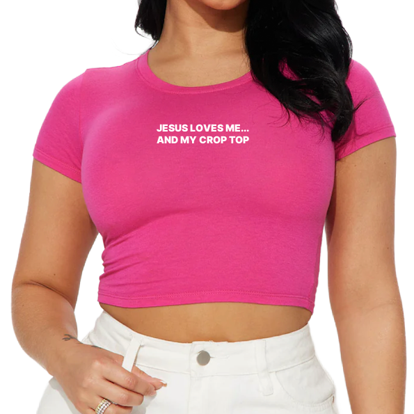 Jesus Loves Me crop top