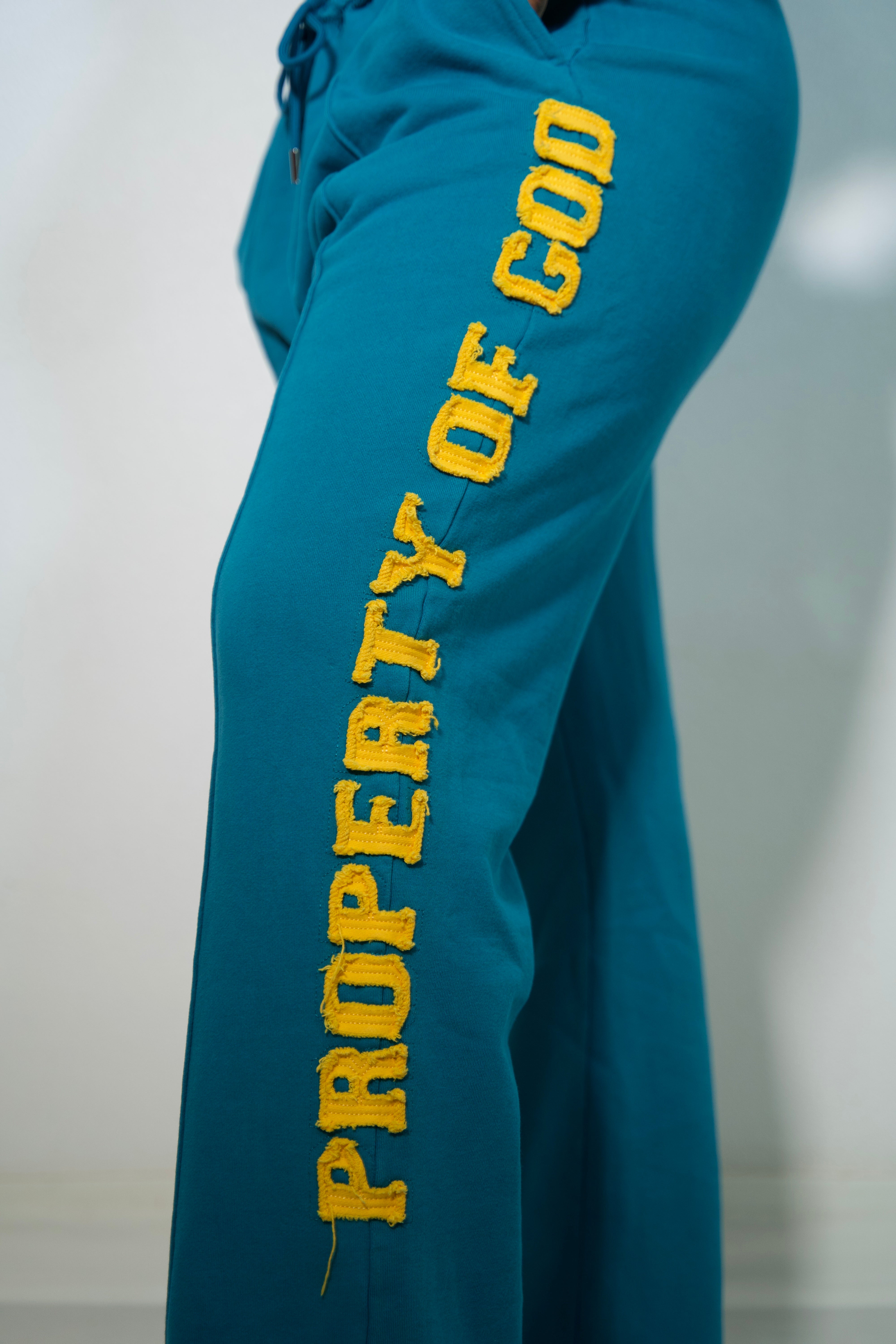 Property of God distressed Straight leg Jogger