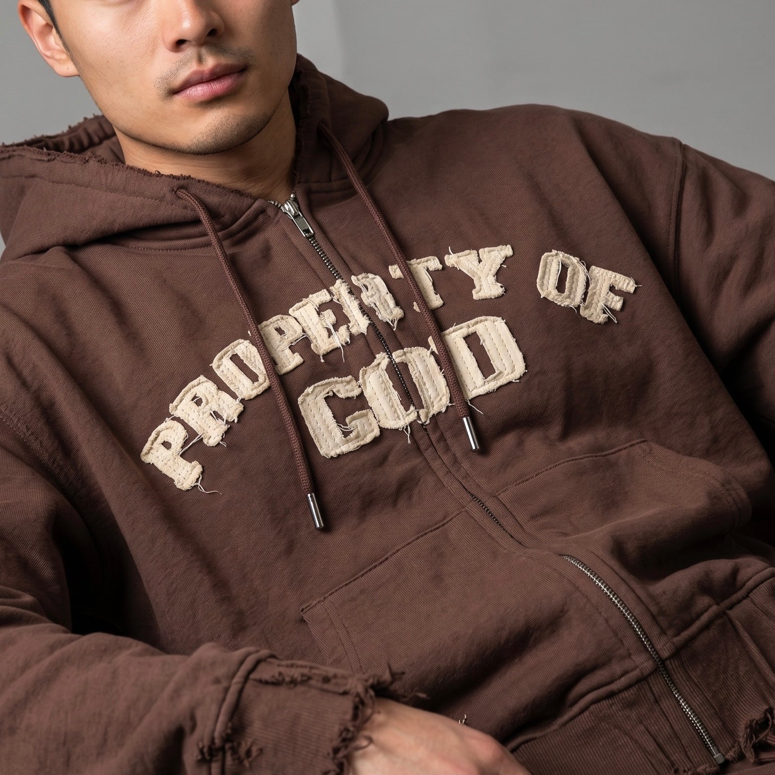Property of God distressed Jacket