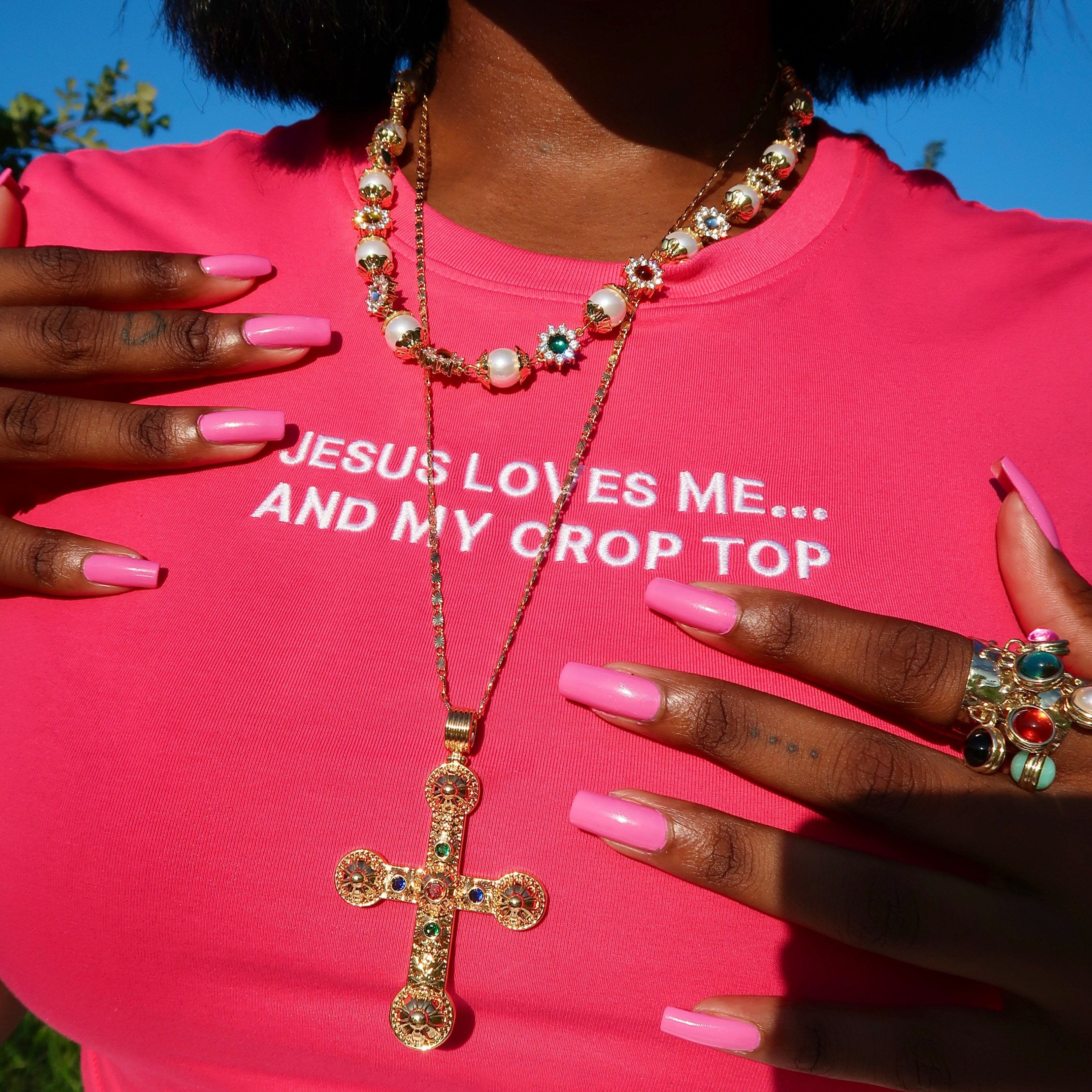 Jesus Loves Me crop top